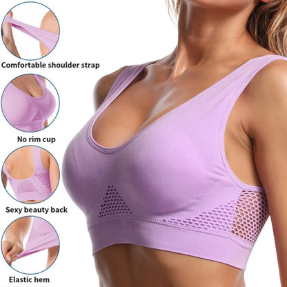 Seamless Mesh Sports Bra for Women