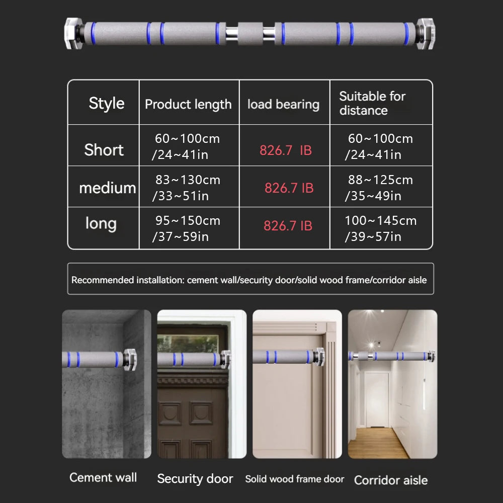 Heavy Duty Telescopic Doorway Pull-Up Bar