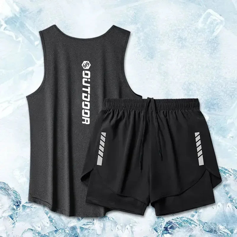 Quick-Dry Mesh Vest & Shorts | Men's Summer Sports Set
