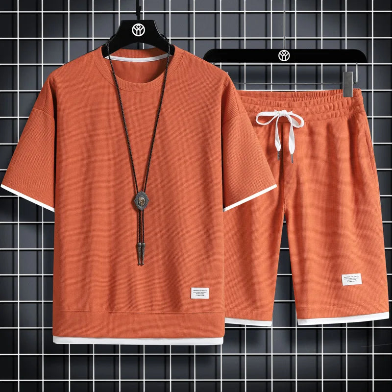 Men's Summer Sportswear Set | T-Shirt & Shorts