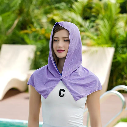 Cooling Hoodie Towel Scarf