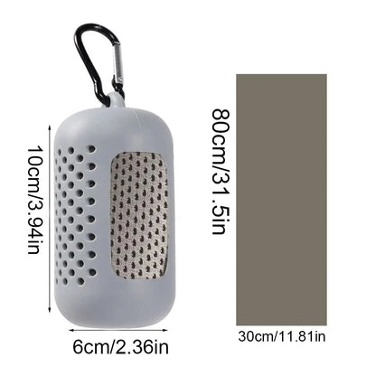 Cooling Towel with Silicone Case for Fitness