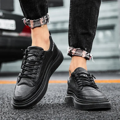 White Sneakers Summer Lace Up - Thick Bottom & Casual Flats