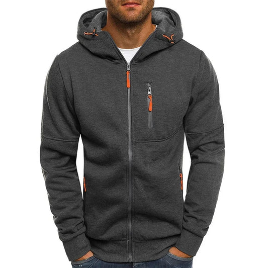 Long Sleeve Zipper Hooded Sweatshirt