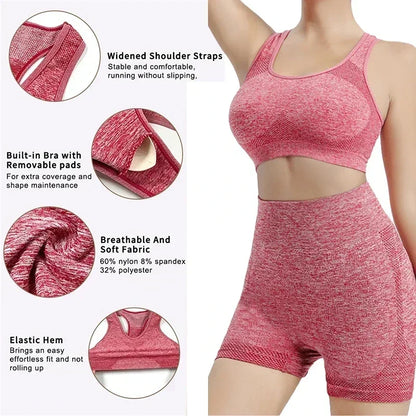 Seamless Workout Set for Women – Top & Short