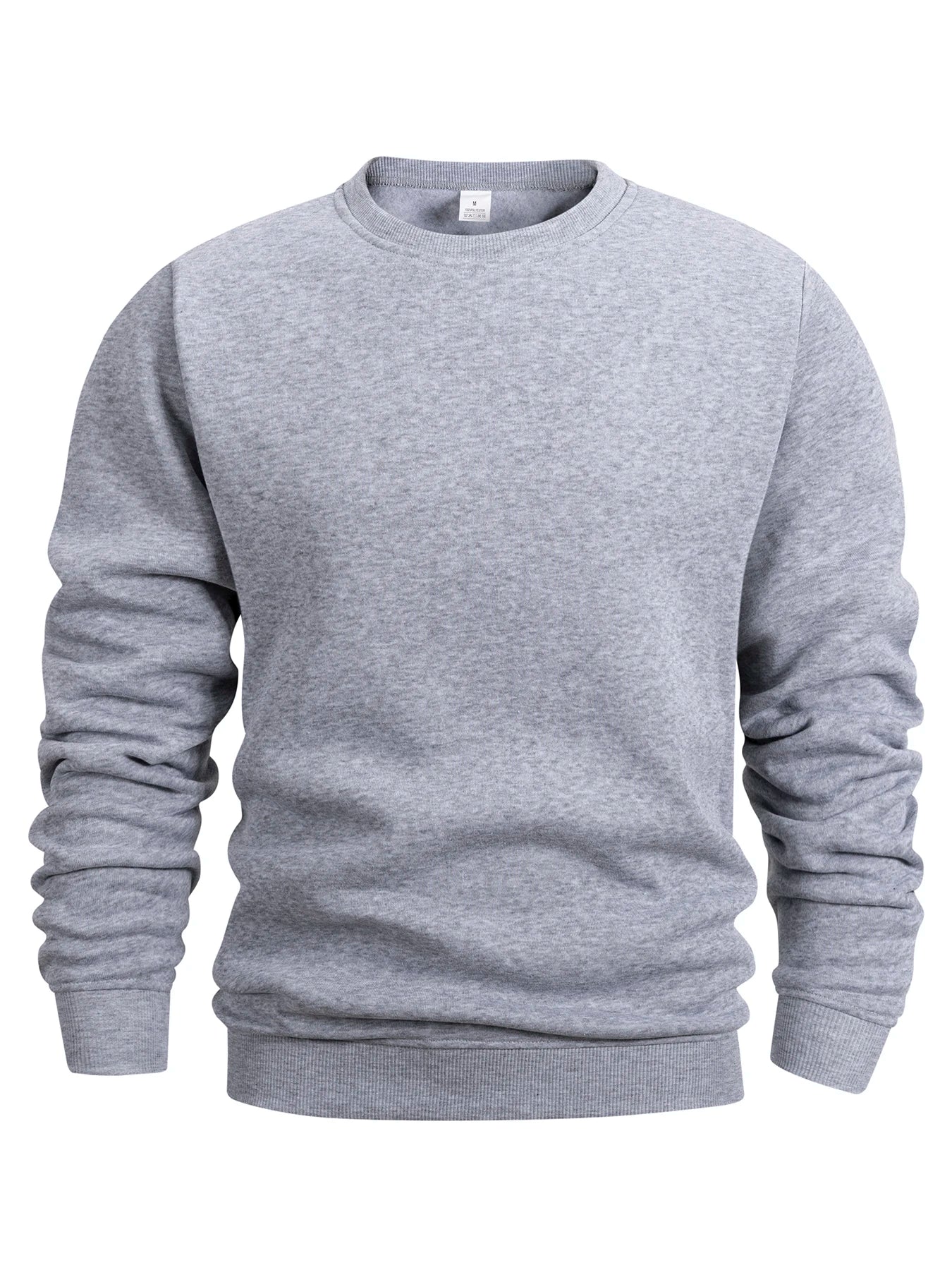 Men’s Long Sleeve Pullover – Crew Neck Solid Sweatshirt