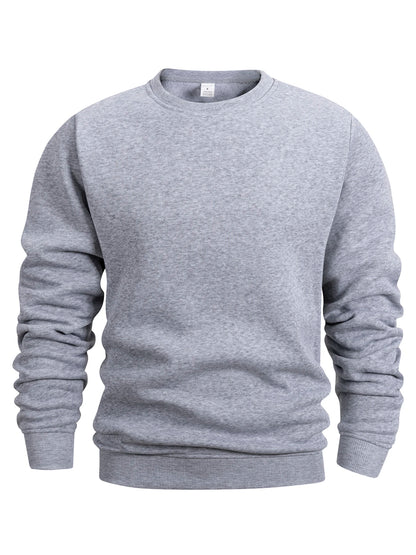 Men’s Long Sleeve Pullover – Crew Neck Solid Sweatshirt