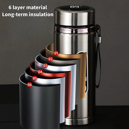 500ml-1 Liter Stainless Steel Thermos Bottle with LED Temperature Display