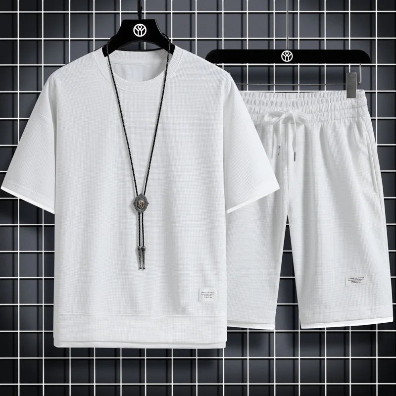 Men's Summer Sportswear Set | T-Shirt & Shorts