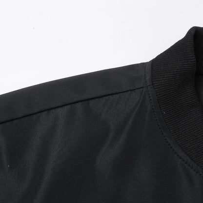 Spring/Autumn Men’s Solid Color Baseball Collar Jacket