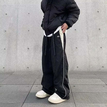 Vintage Wide Leg Pants – High Waist Baggy Trousers for Women