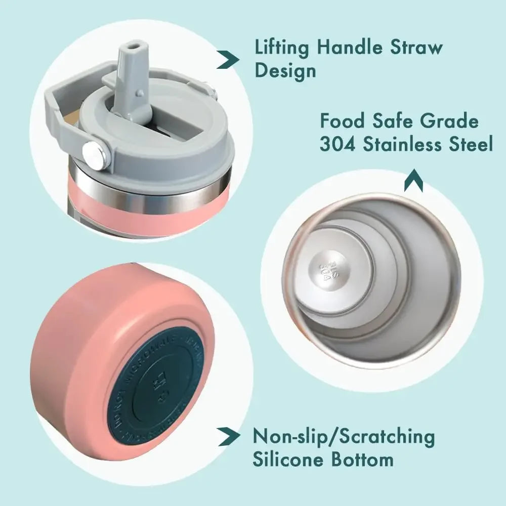 Stainless Steel Insulated Tumbler with Lid and Handle