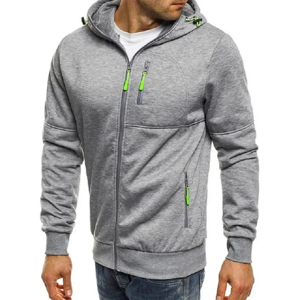 Long Sleeve Zipper Hooded Sweatshirt