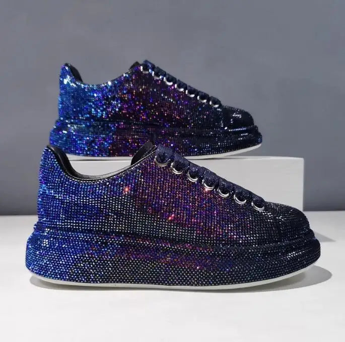 Luxury Rhinestone Crystal Platform Sneakers