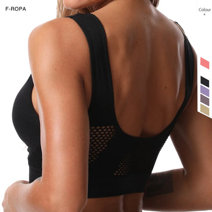 Seamless Mesh Sports Bra for Women
