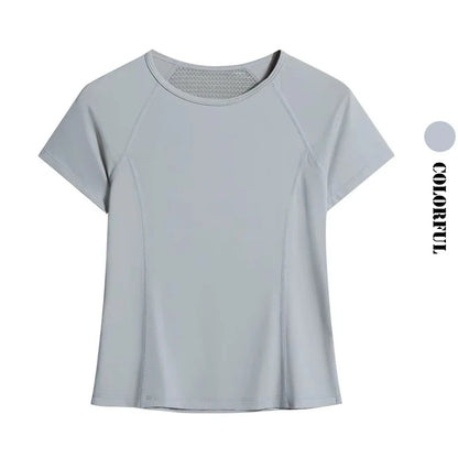 Women’s Summer Gym Tee - Breathable Workout Yogawear