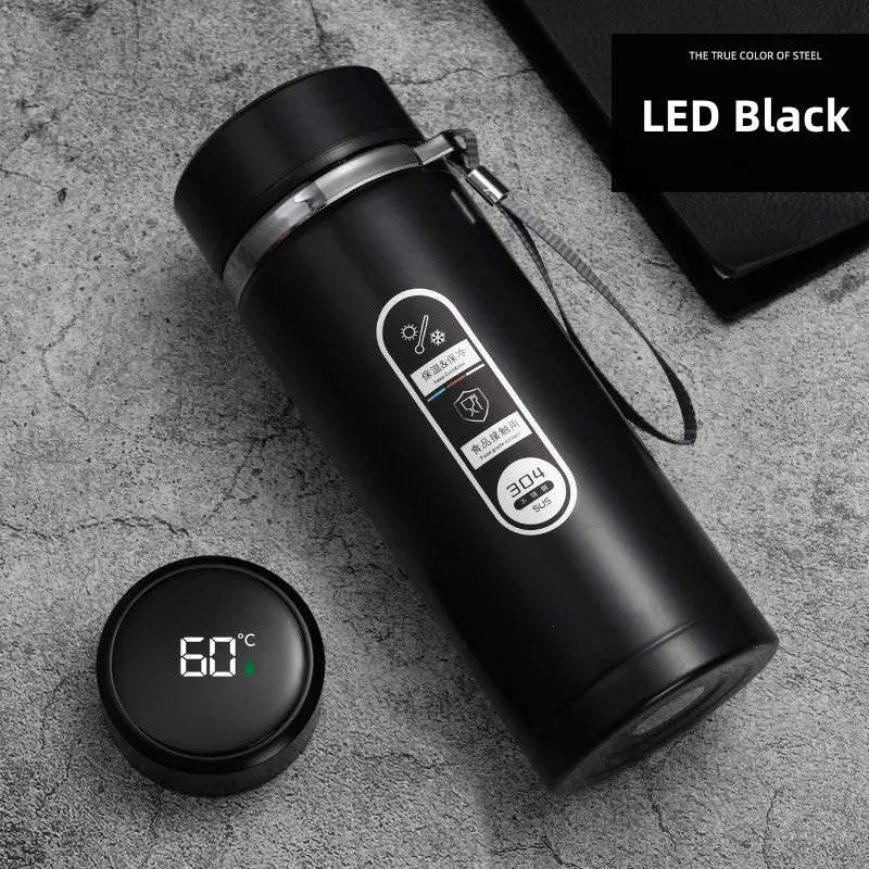 500ml-1 Liter Stainless Steel Thermos Bottle with LED Temperature Display