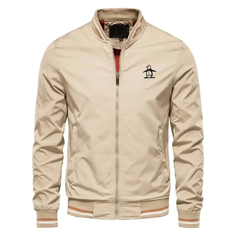 Men’s Stand Collar Zipper Sports Jacket