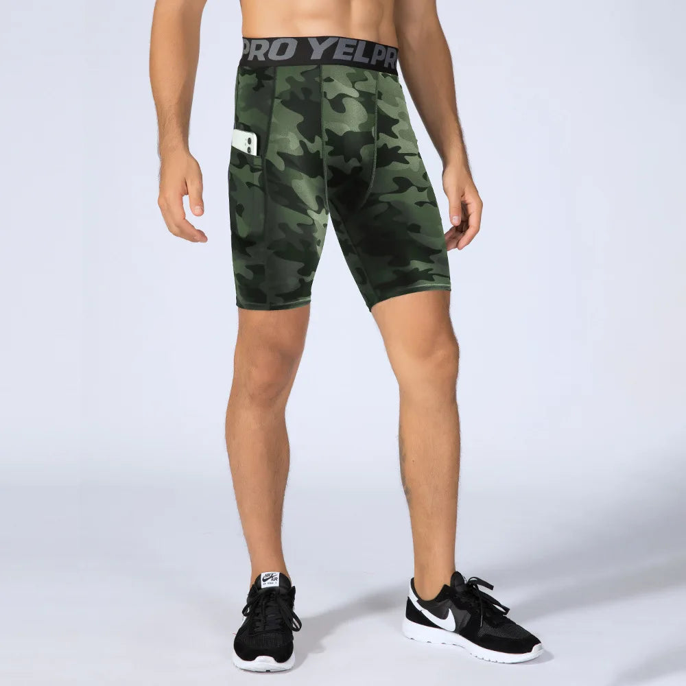 Quick-Dry Gym Workout Shorts with Pocket