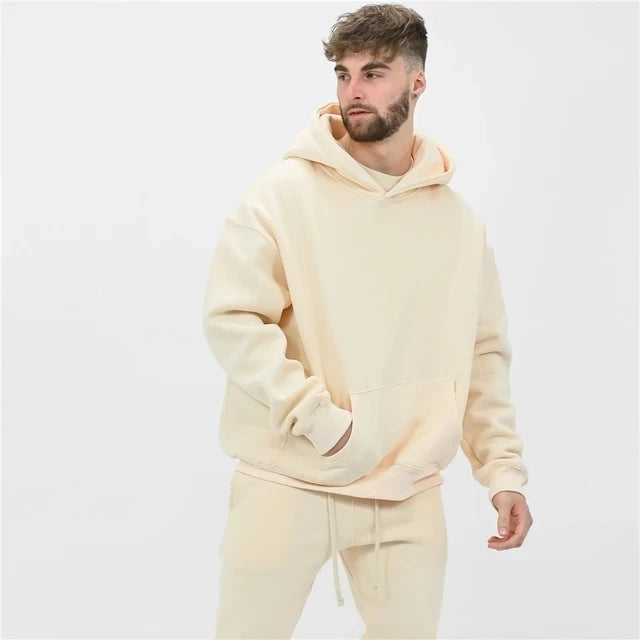 Cotton Hoodie & Pants Set – Fitness Bodybuilding Sweatshirt