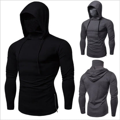 Gym Thin Short Sleeve Hoodie with Mask