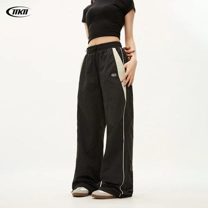 Vintage Wide Leg Pants – High Waist Baggy Trousers for Women