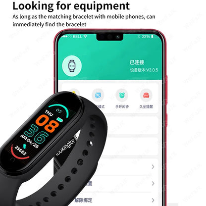 Fitness Tracker Bracelet, Sports Band with Heart Rate & Blood Pressure Monitor