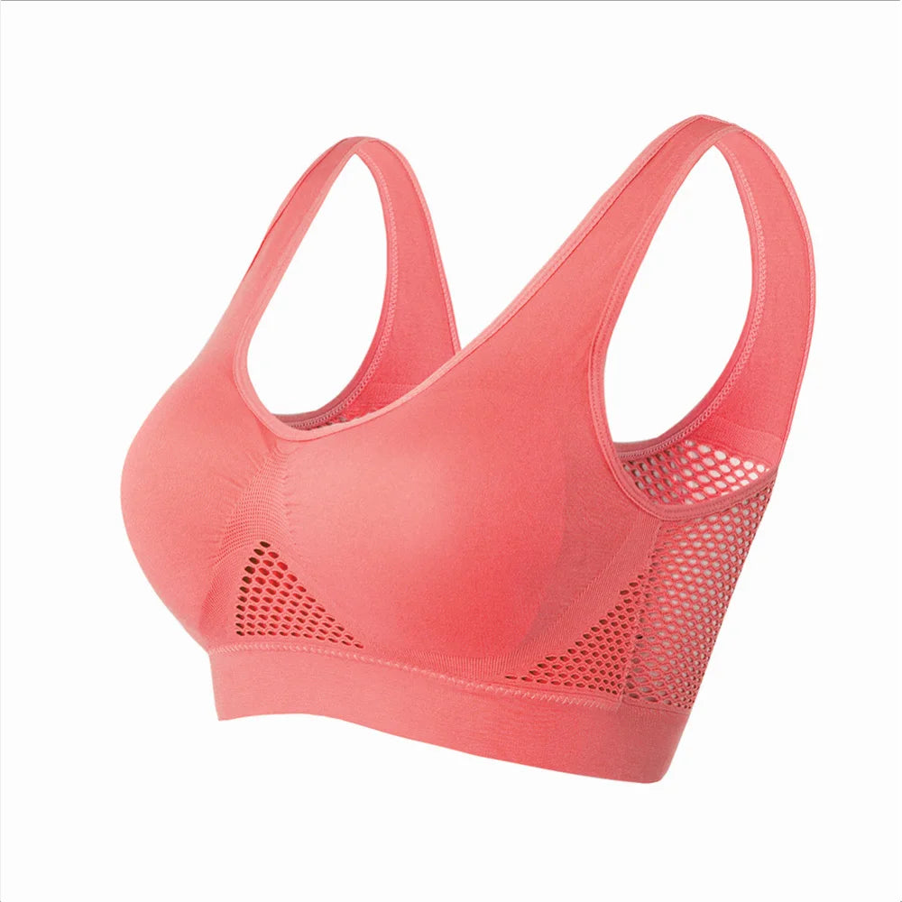 Seamless Mesh Sports Bra for Women
