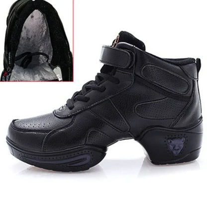 Modern Soft Women’s Jazz Dance Outsole Leather Sneakers