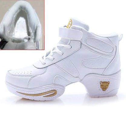Modern Soft Women’s Jazz Dance Outsole Leather Sneakers