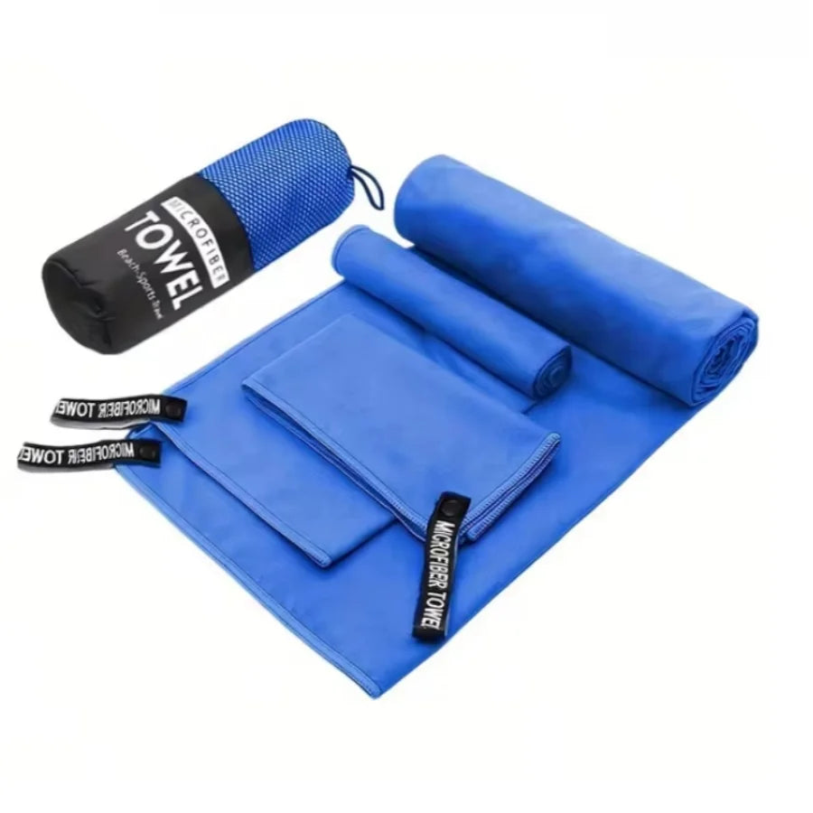 Microfiber Travel Towel Set – 3-in-1 Quick Dry Gym-Towels