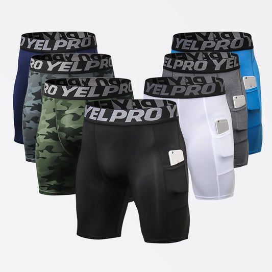 Quick-Dry Gym Workout Shorts with Pocket