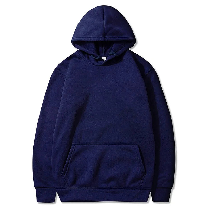 Solid Color Pocket Hoodies