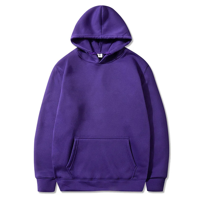 Solid Color Pocket Hoodies