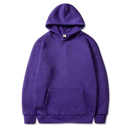 Solid Color Pocket Hoodies