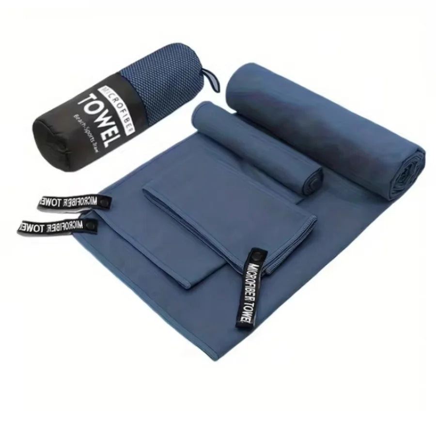 Microfiber Travel Towel Set – 3-in-1 Quick Dry Gym-Towels
