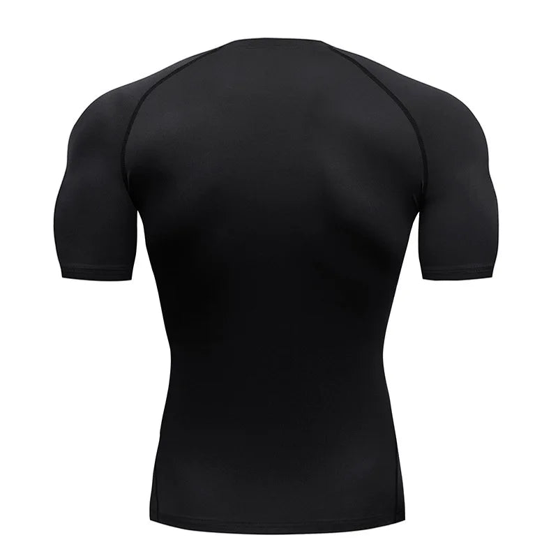 Short Sleeve - Spider Print Compression Shirt