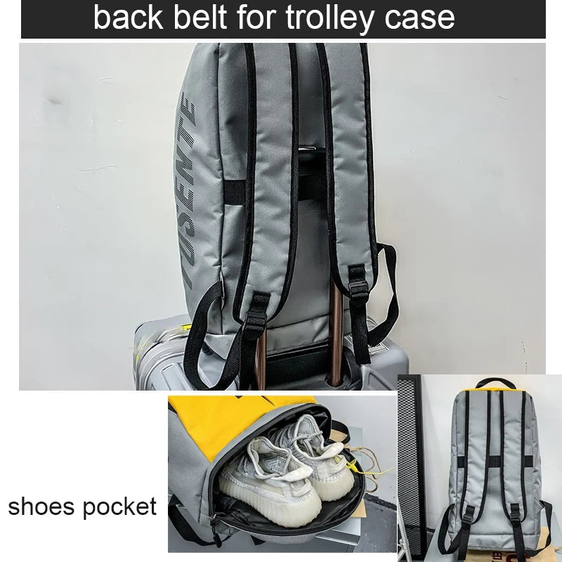 Multi-Functional Travel Backpack with Shoe Compartment