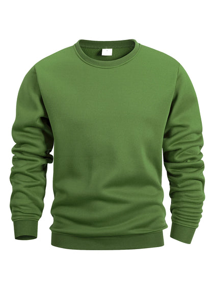 Men’s Long Sleeve Pullover – Crew Neck Solid Sweatshirt