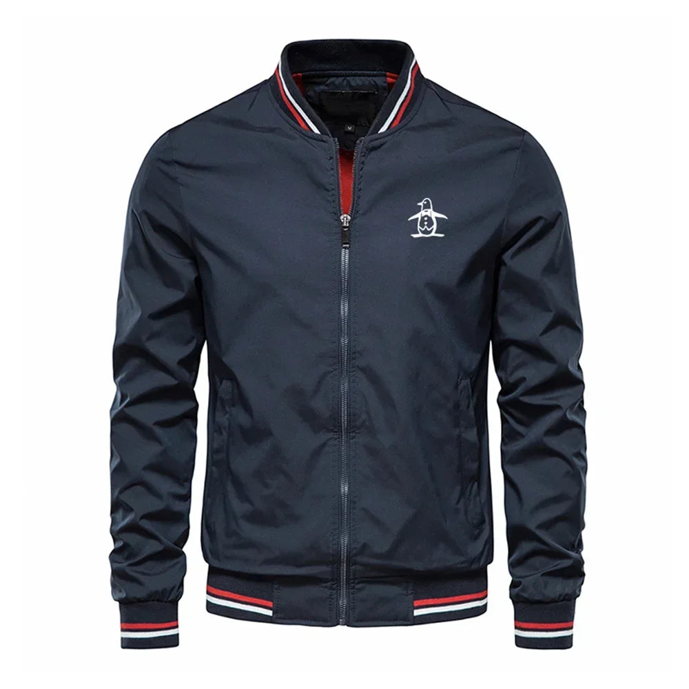Men’s Stand Collar Zipper Sports Jacket