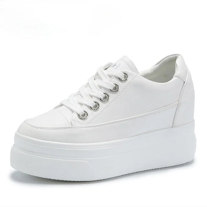 White Platform Sneakers for Women | Casual Autumn Fashion