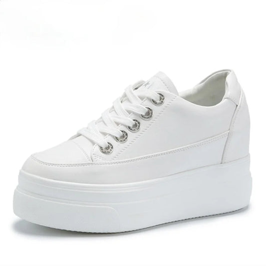 White Platform Sneakers for Women | Casual Autumn Fashion