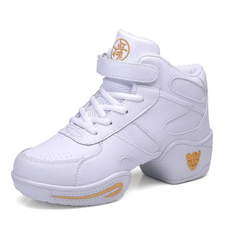 Modern Soft Women’s Jazz Dance Outsole Leather Sneakers