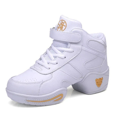 Modern Soft Women’s Jazz Dance Outsole Leather Sneakers