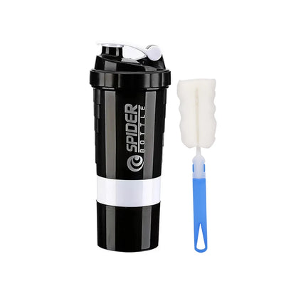 Multi-Layer Shaker Cup | 3-in-1 Protein Bottle for Gym & Bodybuilding