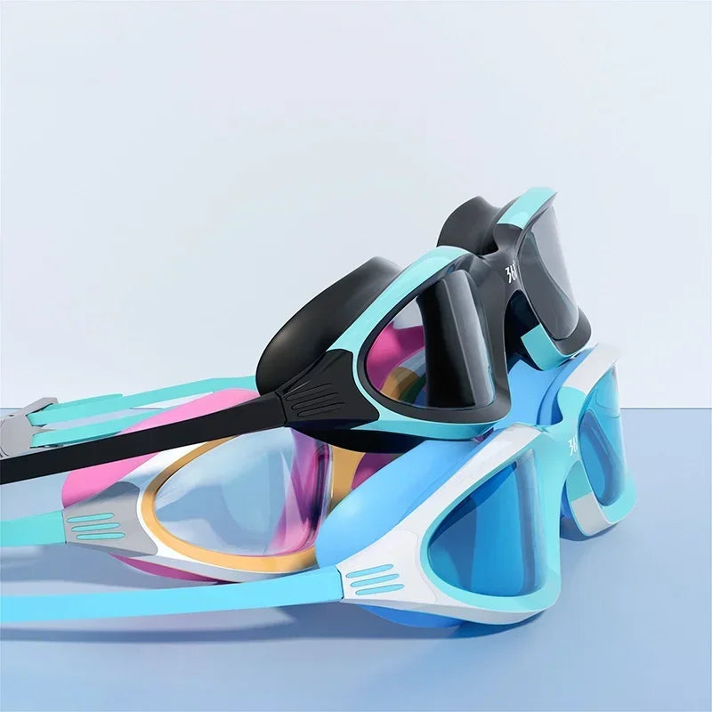 Professional Swimming Goggles & Silicone Cap
